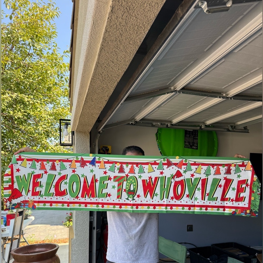 Festive 'Welcome to Whoville' Holiday Sign - Red and Green